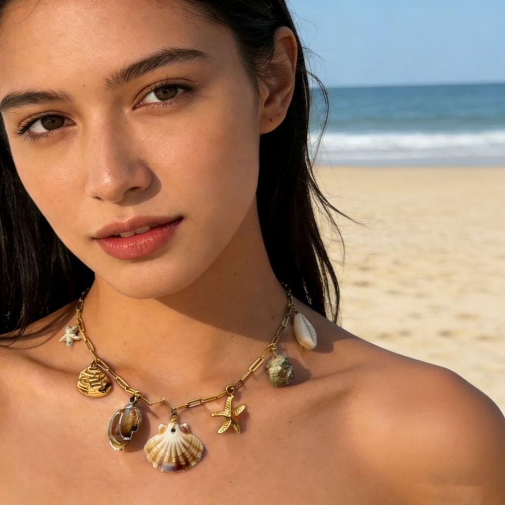 Shell Necklace Bohemian Trend Stainless Steel Clavicle Chain Personality Temperament Ocean Style Pendant Jewelry