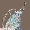 Rhinestone Butterfly Brooch Butterfly Wing Lapel Pin Sweater Cardigan Coat Business Suit Decoration Women Clothing Accessories