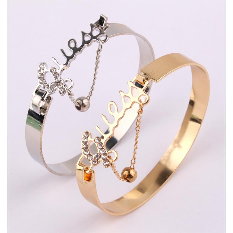 Bracelet&Bangle Europe American Style Jewelry Gift 2023 New Women's Metal Bracelet Charms Bracelets Gold Silver Color