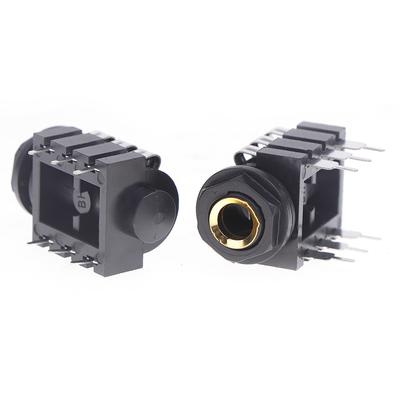 5 ks Audio Jack Stereo Typ Montáž na Panel PCB 6 Pinový 1/4" 6.35mm Dvojkanálový Samica Stereo Konektor pre Slúchadlá Telefónny Konektor