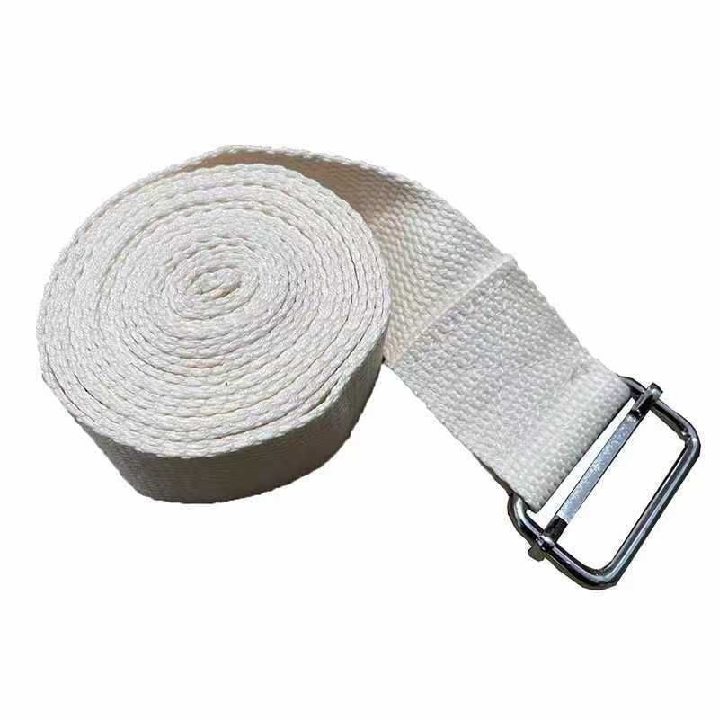 

Iyengar Pure Cotton Yoga Stretch Belt Stretch Strap Tension Band Professional Fitness Adult Children Auxiliary Supplies Shaping White polyester cotton buckle 2.5m * 4cm