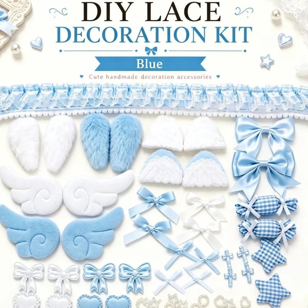 Sweet Girly DIY Decor Kit Lace Ribbon Bag Accessories Handmade Ita Bag Ornaments Gift Wrapping