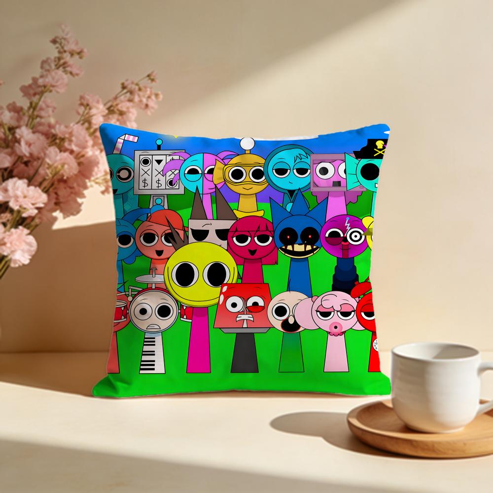 Fashion SSprunkiing Cushion Cover Stylish Washable Pillow Cover Ideal for Couch Bedroom Car Decoration