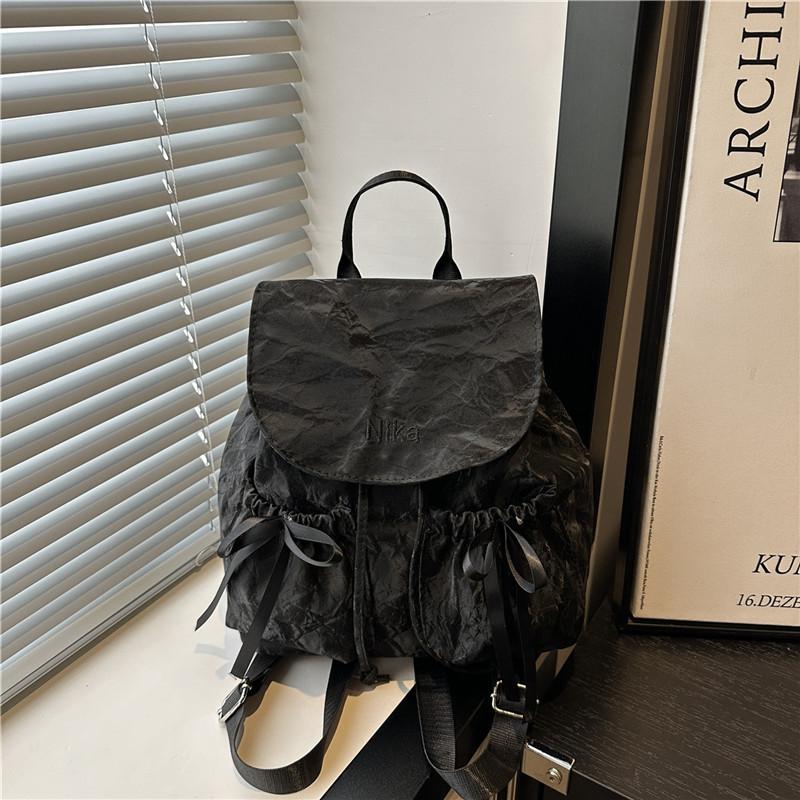 Fashion Dual Pocket Butterfly Bow College Style Backpack For Women Daily Use