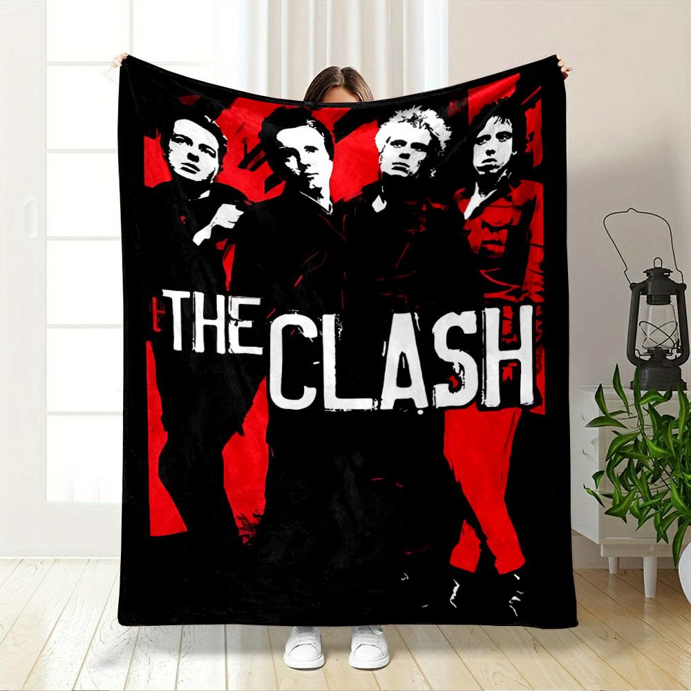 The Clash Band Graphic Blanket for all seasons blanket lunch break throw gift