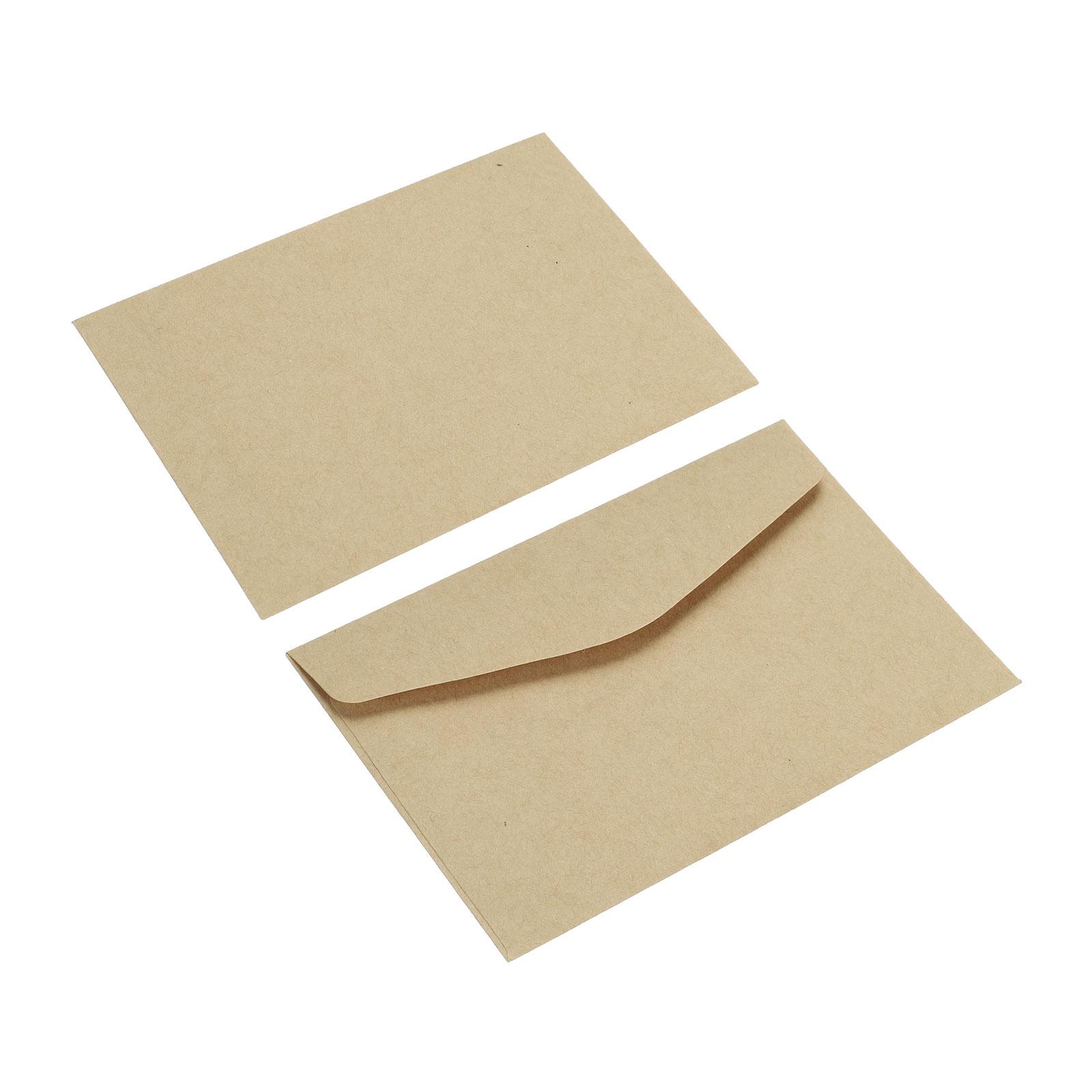 

100Pcs Blank Mini Paper Envelopes Wedding Party Invitation Greeting Card Gift Cover New Year Greeting Envelope 11.5x8.2cm12Color коричневий