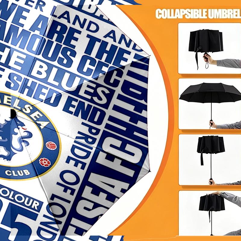 football club F.C Print Umbrella Automatic Opening/ Closing - Portable Foldable Design - Daily use for Travel/Outdoor - Gift for Birthday