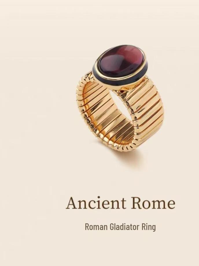 Rome Gladiator Soft Bracelet: Retro High-End Fashion, Niche Design, Versatile & Simple.