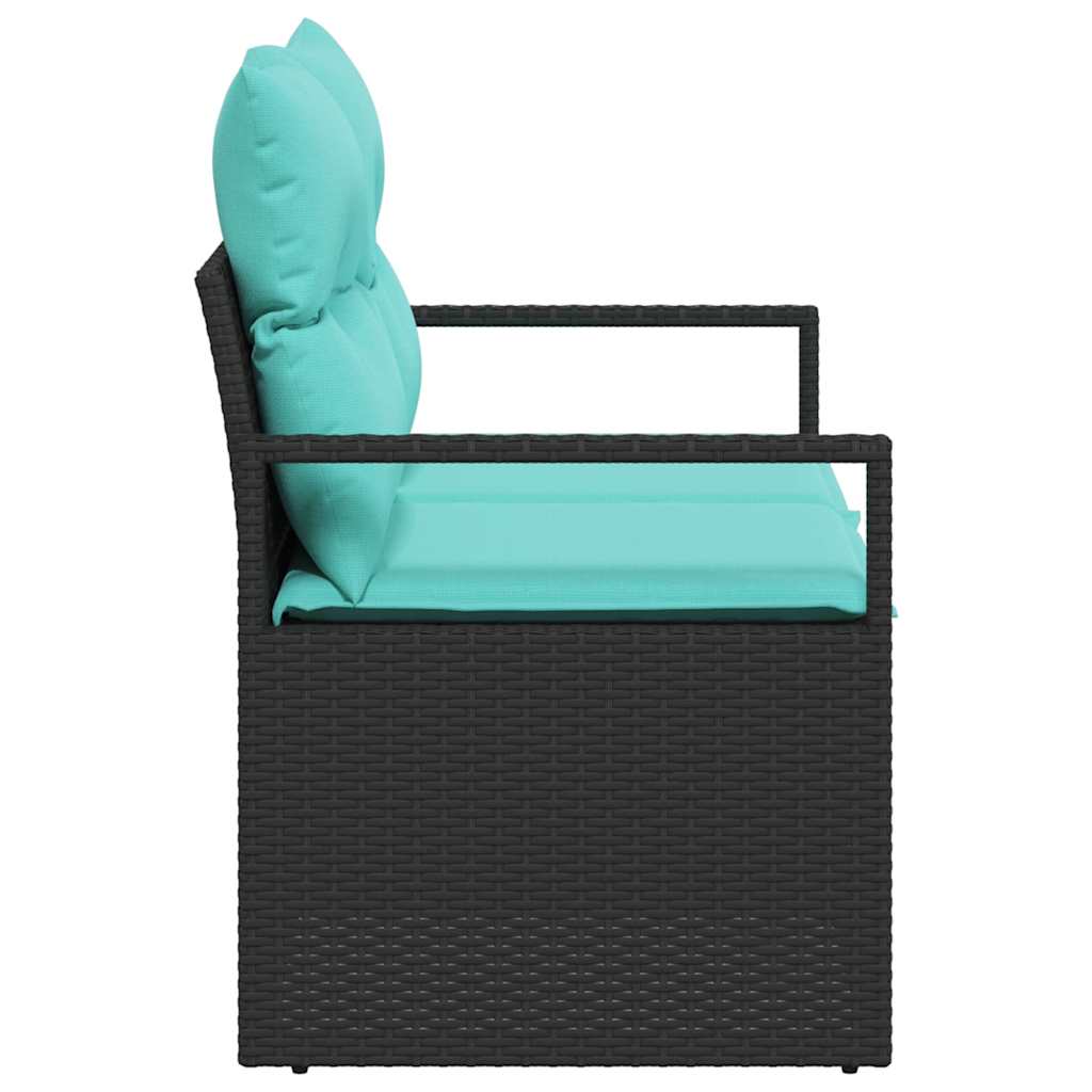 Garden Sofa with Cushions 120 x 62 x 69 cm Poly Rattan