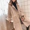 Autumn and winter coat women's coat coat female student long winter woolen coat mink velvet jacket medium and long