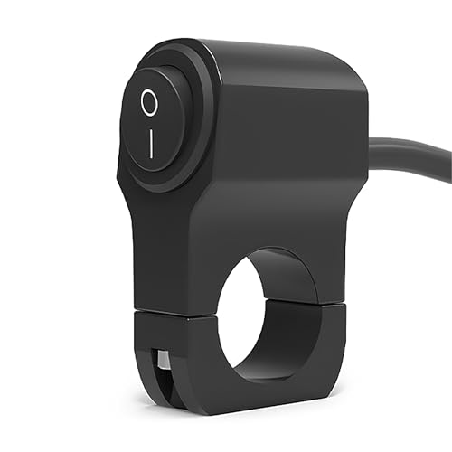 

[REYLNXR] Headlight fog lamp handle switch Waterproof switch Handle switch ON/OFF lamp switch Motorcycle switch Easy to install 12 V 22 mm handle