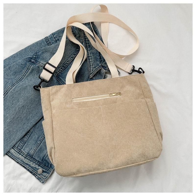 Casual Large Capacity Solid Color Tote Bag Hundred Shoulder Tote Crossbody Bag