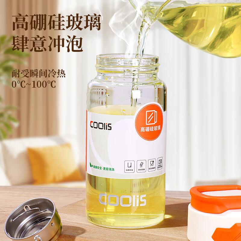 DH Koolus Series Borosilicate Glass Water Bottle