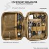 VOTAGOO GEAR EDC Pouch, MOLLE Tactical Bag, Pocket Organizer, Tool Pouch for Men, Nylon Compact Organizer for Multi-Tools (Brown)