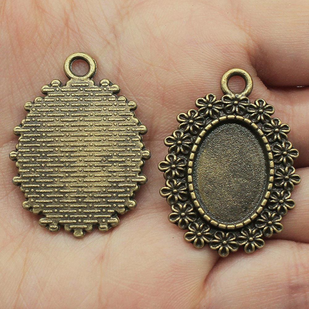 Owalna szklana baza kaboszonowa, oprawa, ramka pasująca 18x25mm 13x18mm, akcesoria, części, męska biżuteria, masywna, oryginalna dla Ciebie