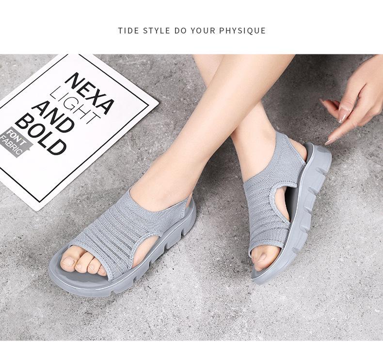 Women's Summer Breathable Hollow Sandals - Soft Sole, Comfortable Mom Shoes