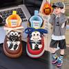 Children's high-top mandarin duck shoes 2025 autumn new fashion boys handsome board shoes girls foreign doll sports shoes