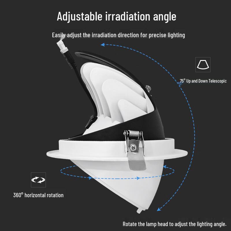 NuFeng Adjustable Angle Embedded LED Wall Washer Spotlight
