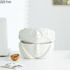 Girl Sculpture Fruit Bowl Creative White Storage Tray Dessert Plate Fruits Plate Living Room Coffee Table Household Fruit Tray