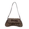 Large Capacity Solid Color Bow Casual Foreign Style New Personalized Retro Fashion Leopard Print Commuter Shoulder Messenger Women's Bag
