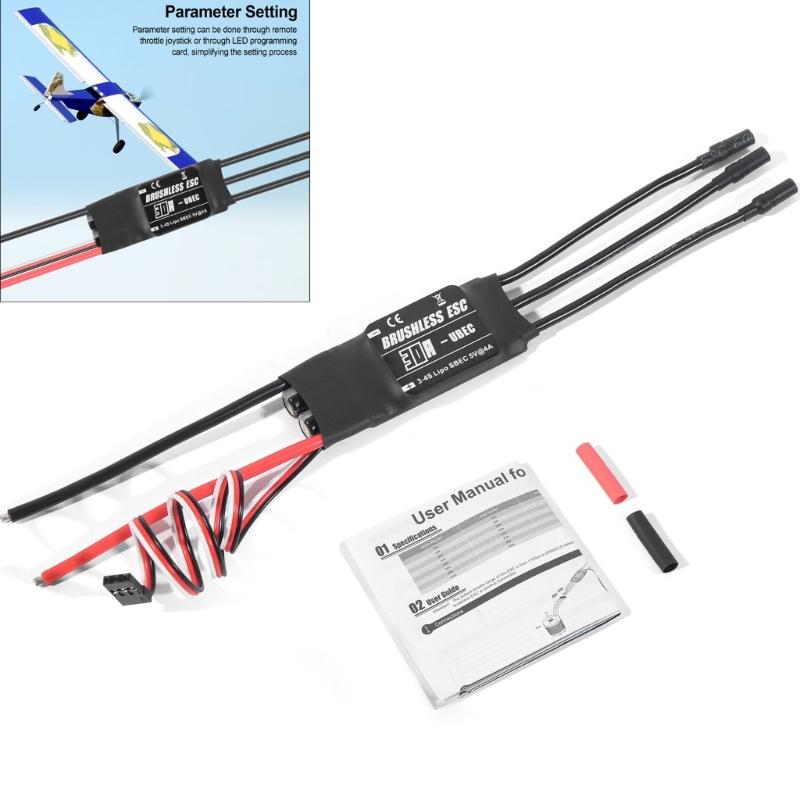 Brushless  with UBEC Drones Speed Controller Offering Electronic Speed Control Upgrades for  Helicopter Aircraft