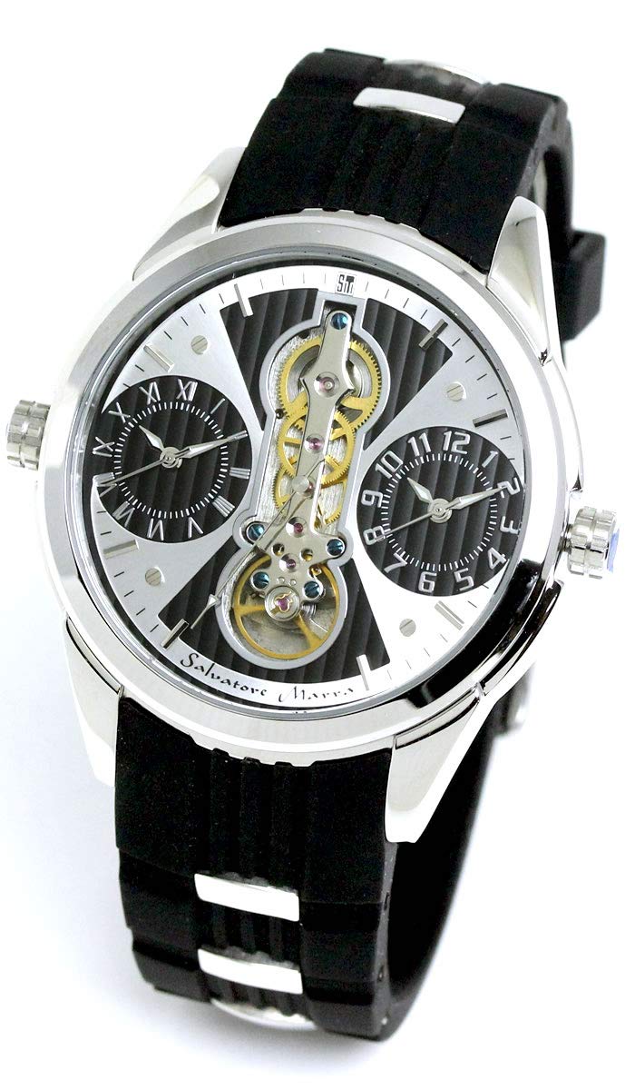 

Salvatore Mara Watch Quartz Silver Black SM18113-SSWHBK [Men s] [Item]