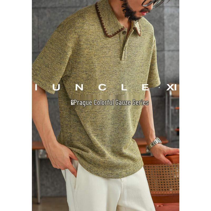 iunclexi Prague Knit Polo Shirt L