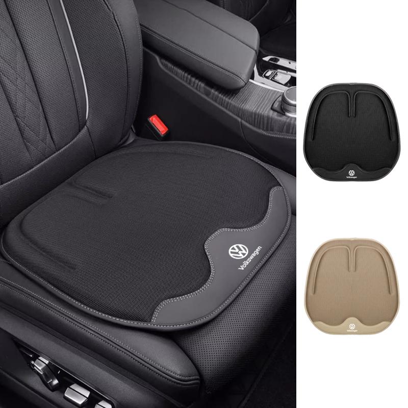 Emblems Car Seat Cushion Leather Breathable Ice Silk Pad Interior Accessories For Volkswagen VW Golf Polo Tiguan T5 Passat B6 Sc Bu2