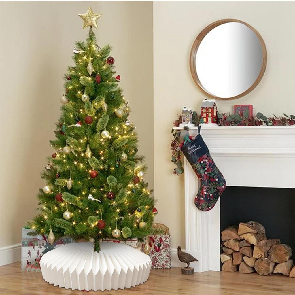 Artificial Tree Collar Adjustable Folding Holiday Decoration Tree Stand Base Cover For Living Room Photo Backdrops Entryway