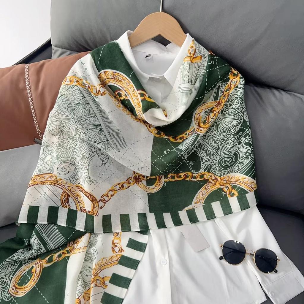 Geometric Chic Satin Scarf - Large, Luxurious Color Block Design - Imitated Silk, Windproof, Versatile Head Wrap & Beach Accessory for Travel Styling