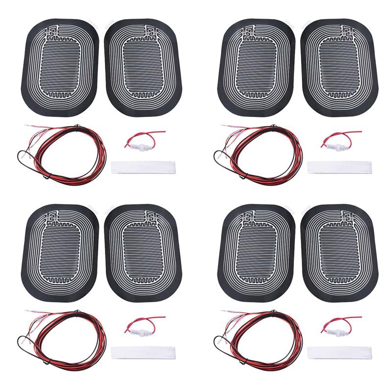 

4Set DC 12V Car Side Wing Mirror Heating Pad Universal Rearview Mirror Mist Demister Quick Warm Mirrors Defogger черный белый