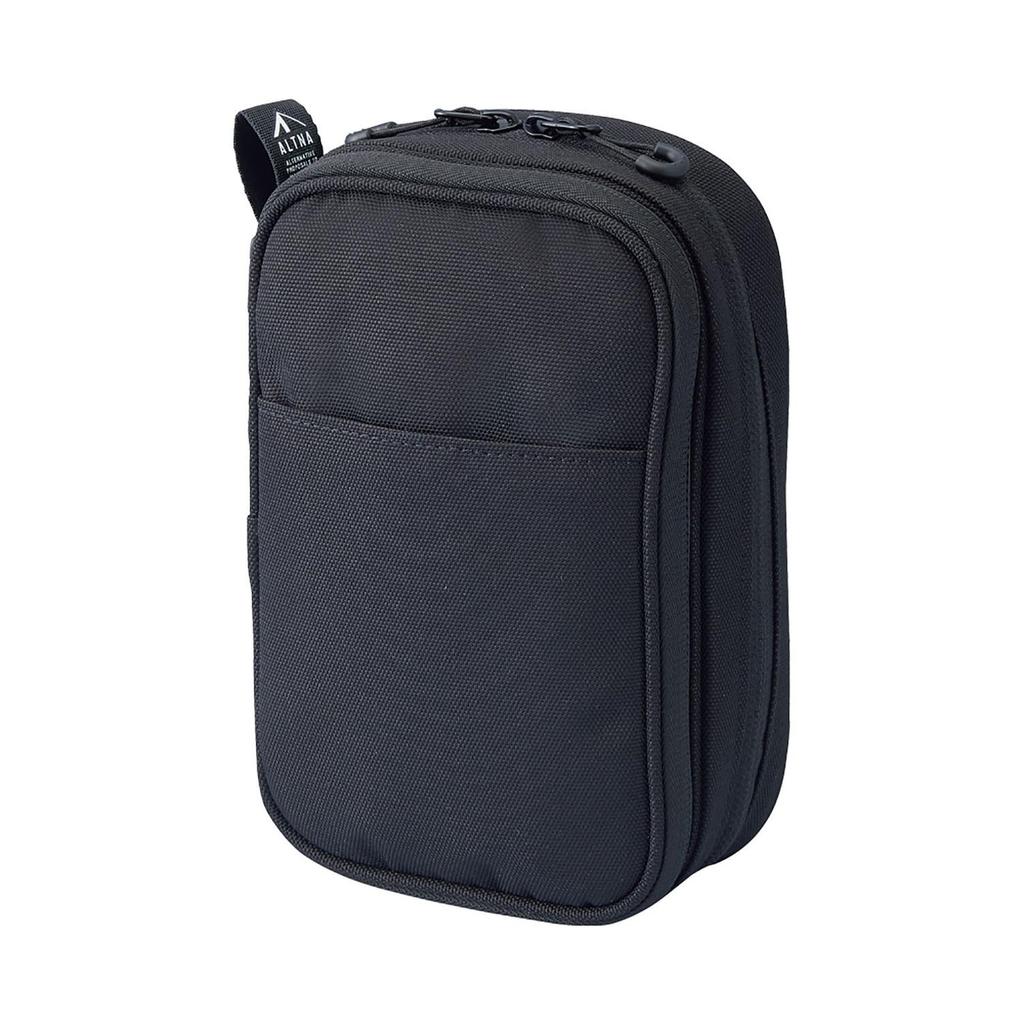 LIHIT LAB CORDURA Gadget Tool Pouch Double Pen Pouch Black A7765-24