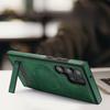 Suitable for Samsung S24 Ultra Mobile Phone Case S23Plus Invisible Bracket S22 Magnetic Magsafe Anti Fall Leather Case