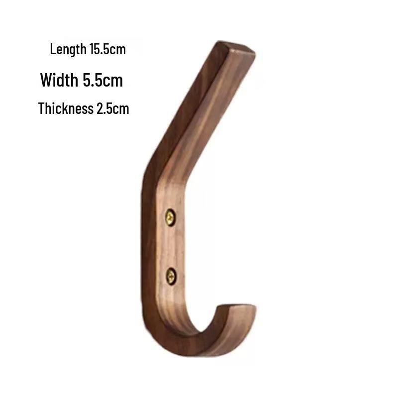 Walnut Solid Wood Coat & Hat Hook: Original Finish