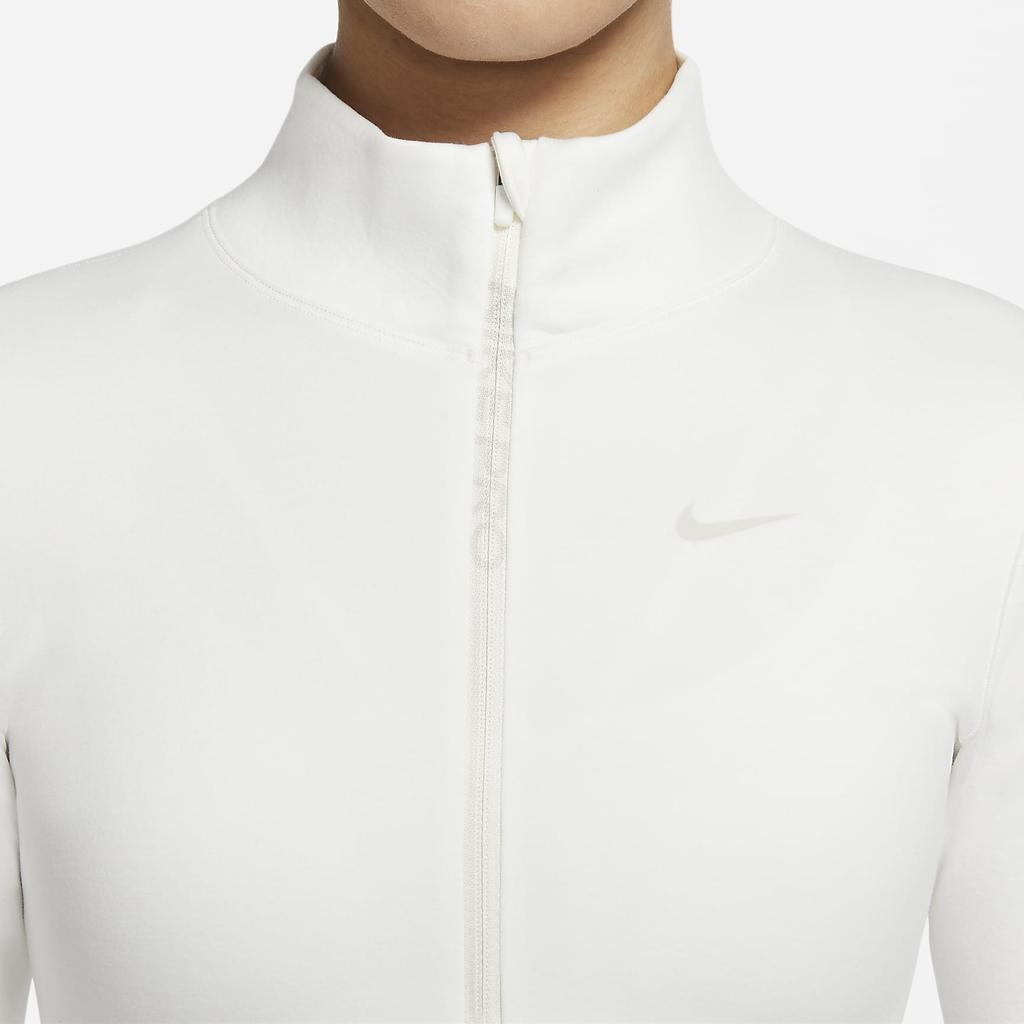 Nike Pro Casual Sports Stand Collar Training Long Sleeve T-Shirt Women Tops White CU4330-133