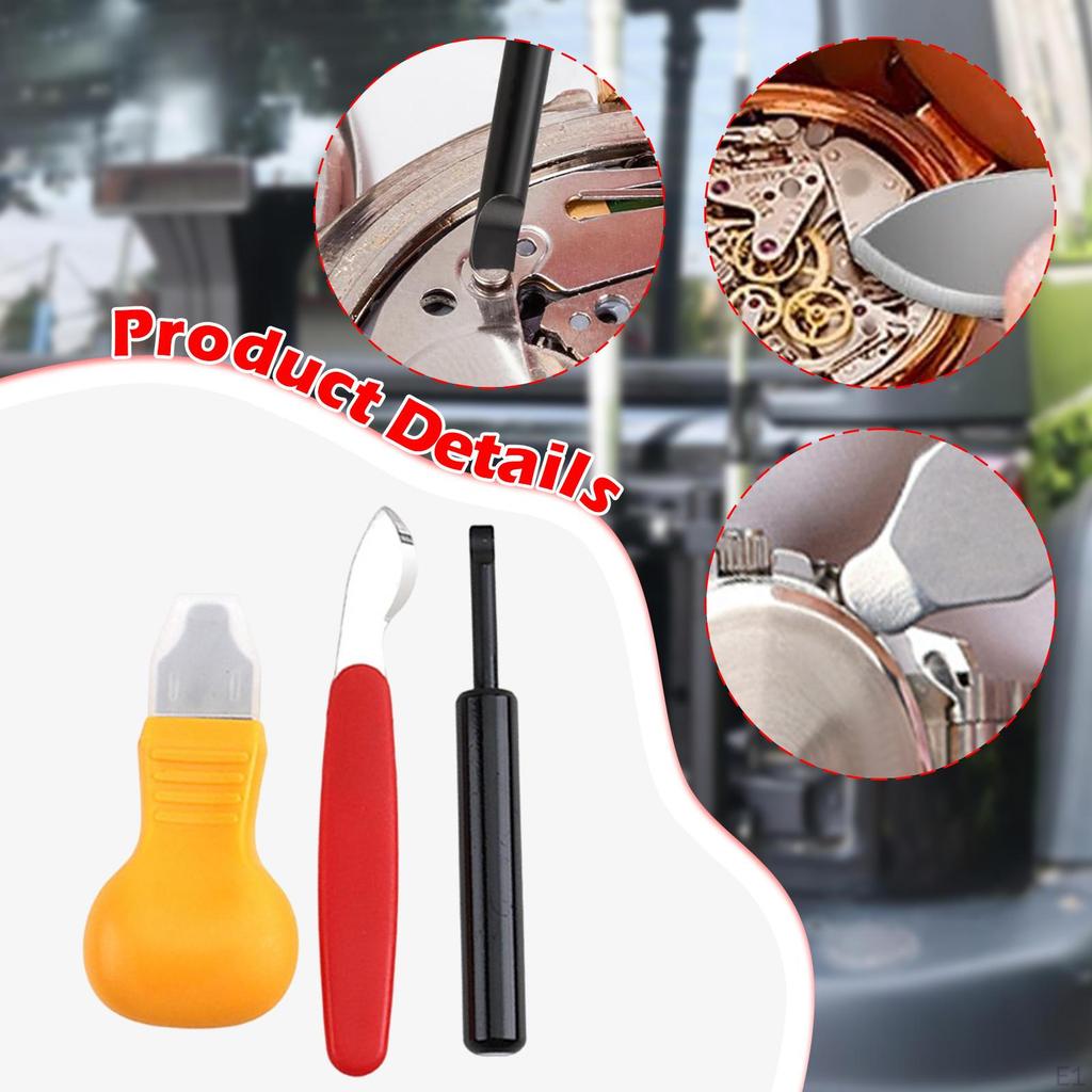 3Pcs Watch Back Cover Opener Removal Tool Practical Portable, Replacing, Easy To Use,