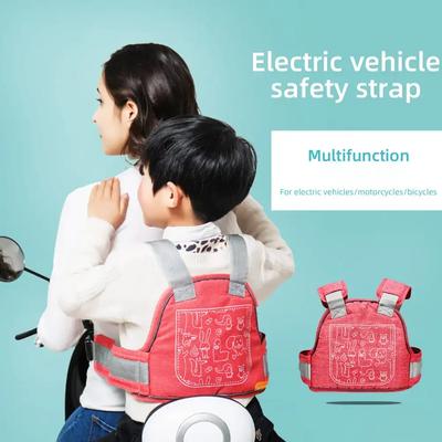 Universal Motorcycle Safety Belt Adjustable High Strength Seat Belt Reflective Strap Non-Slip Kids Seat Harness for Children