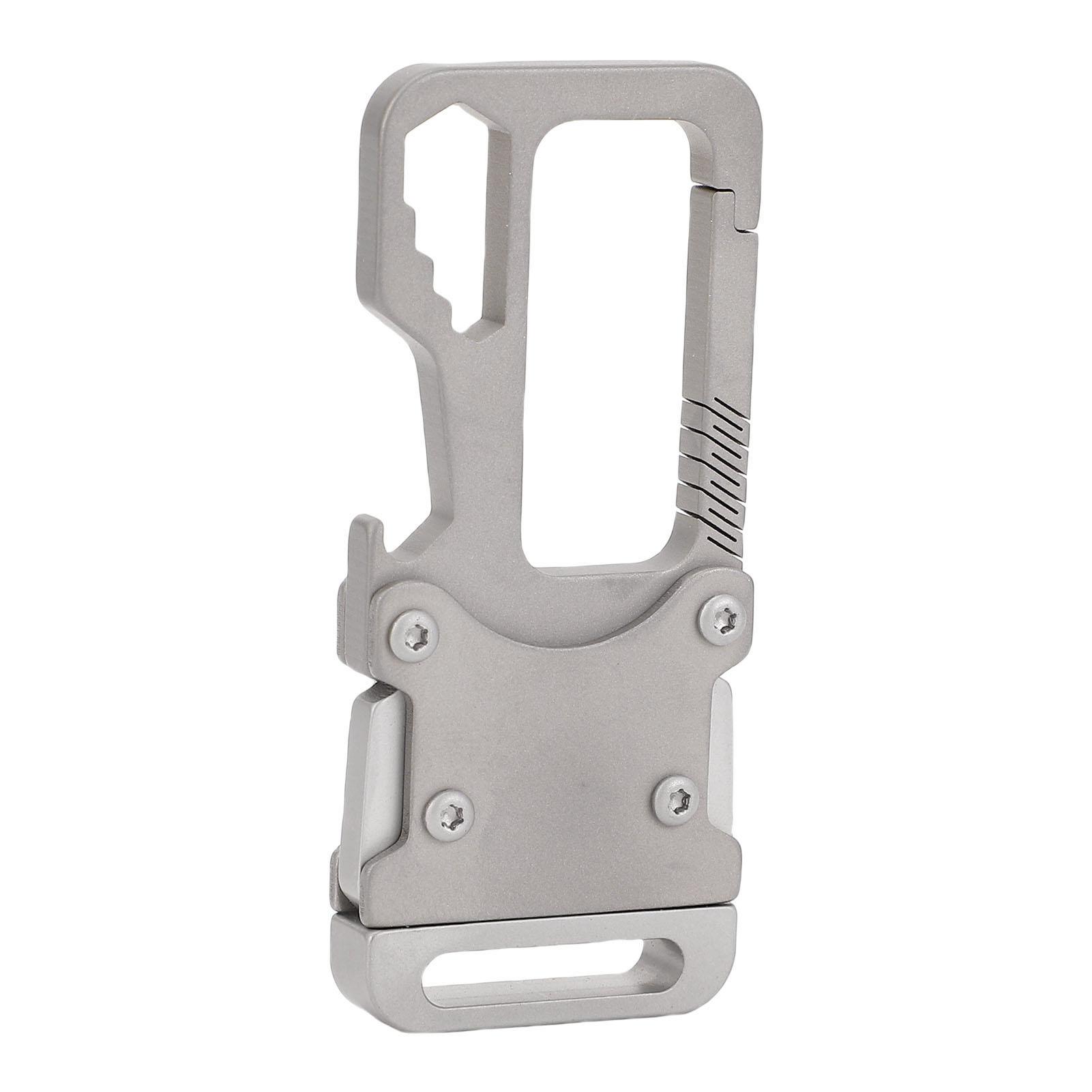 

Многофункциональный автомобильный брелок с 2 кольцами, титановый сплав, мужской, для подвешивания на пояс, пряжка-брелок для офиса