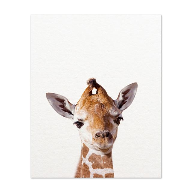 Safari Baby Animals Lion Tiger Zebra Poster Canvas Painting Nursery Wall Art Print Child Room Picture Nordic Kids Bedroom Decor