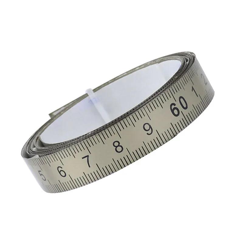 Miter Track Tape Measure Self Adhesive Metric Stainless Steel Scale Ruler 1M For T-track Router Table Saw Woodworking Tool