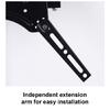 Heavy Duty Steel TV Wall Mount Holder with Adjustable Arm Tilt and Adjust for 26-55inch Flat Panel Displays Black
