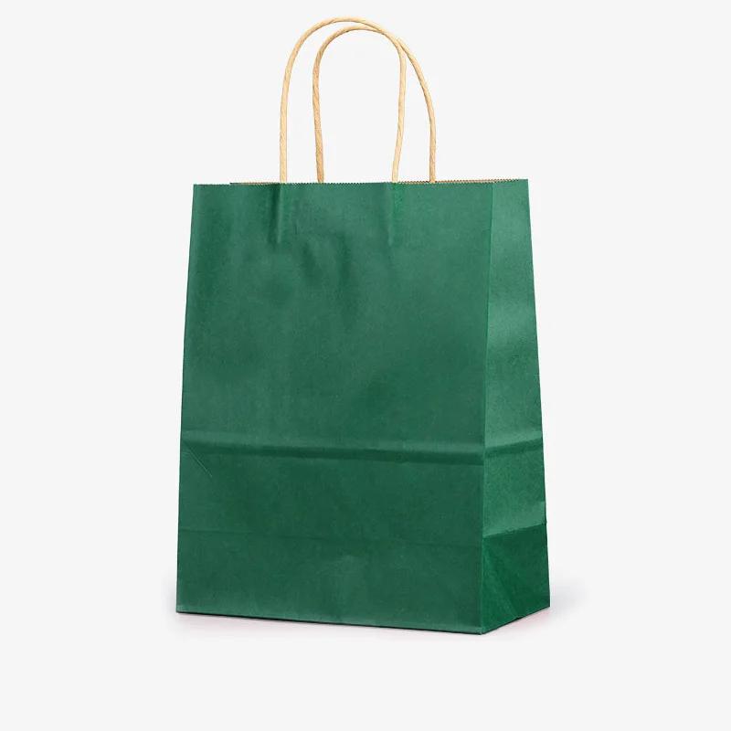 25/50Pcs Brown Kraft Paper Gift Bags With Handle Wedding Birthday Party Favor Bags For Small Shopping Retail Merchandise Bags
