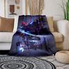 1pc Fantasy Warrior TrioCartoon Blanket,Portable Throw for Travel , All-Season Cozy Blanket,Ideal Gift for Christmas, BirthdaysPB029