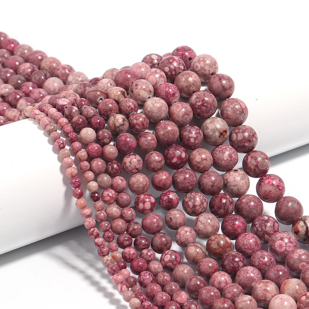 1 Strand 4 6 8 10 12mm Natural Red Maifan Stone Beads Round Loose Gem Beads For DIY Jewelry Making Bracelet Necklace Accessories