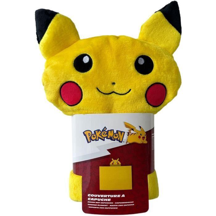 Plaid À Capuche 3D - POKEMON - Pikachu - 120 X 150 Cm - Ultra Doux - Design Coloré