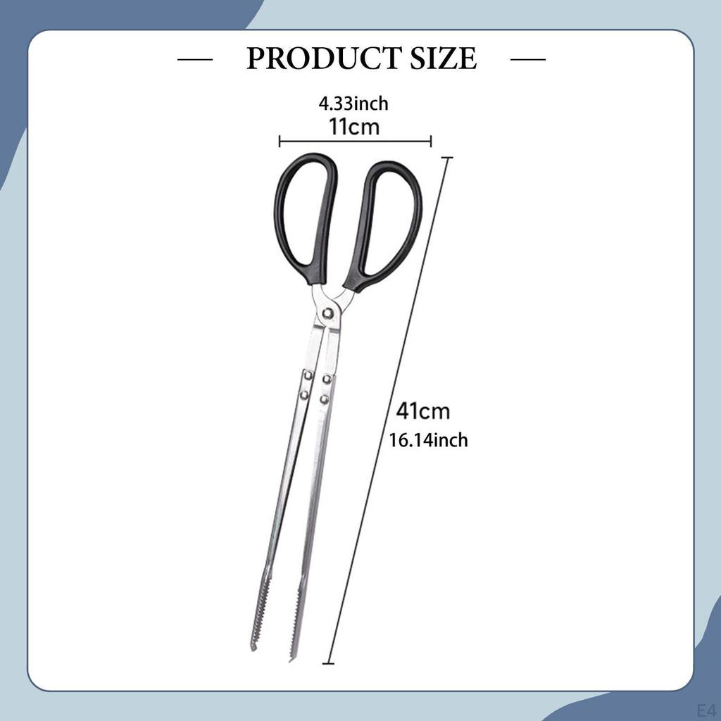 Pick Up Tool Scissors Tongs Multifunctional Stainless Steel Garbage Clips Firewood Picker for