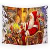 Christmas Santa Claus Decorative Print Pattern Tapestry Home Living Room Bedroom Wall Decoration Background Fabric Tapestry