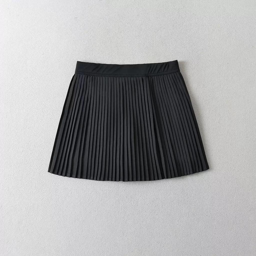 Quick-Dry High Waist Pleated Tennis Skirt - Anti-exposure A-line for Yoga & Sports