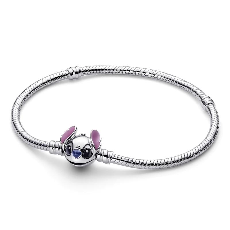 Pandora Stitch trim design 925 silver bracelet women s silver 593738C01 серебряный