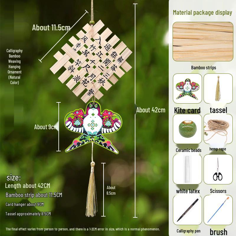 DIY Bamboo Weaving Wind Chime Kit: Teacher s Day Parent-Child Activity for Creating Handmade Cultural Heritage Ornaments
